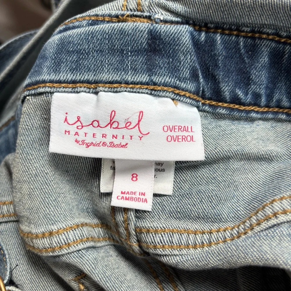 Isabel Maternity by Ingrid & Isabel Light Blue Denim Overalls - Picture 5 of 5